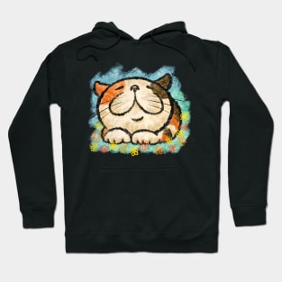 Tortoiseshell cat is satisfied Hoodie